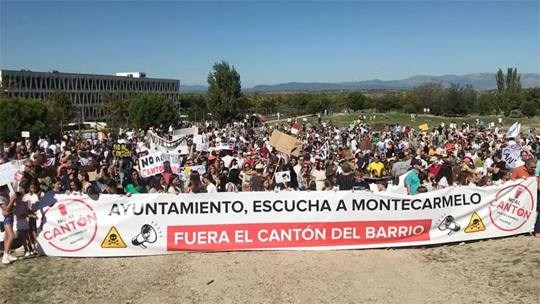 Manifestación vecinal contra el cantón de Montecarmelo | Foto: Plataforma No Al Cantón Montercarmelo