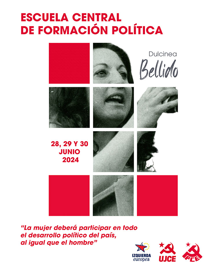 Cartel Escuela de Verano PCE "Dulcinea Bellido"