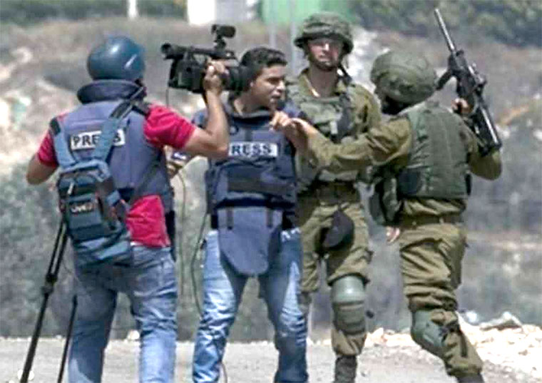 Detención periodistas palestinos