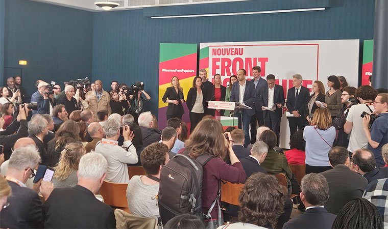 Nuevo Frente Popular. Francia. Rueda de prensa