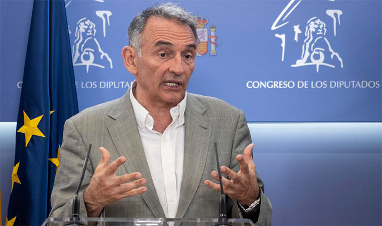 Imagen de archivo. Reciente comparecencia del portavoz Enrique Santiago en el Congreso de los Diputados
