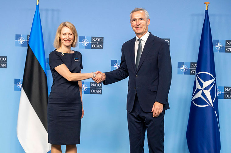 Kaja Kallas, primera ministra de Estonia. Visita la OTAN el pasado 27 de junio | Foto: NATO