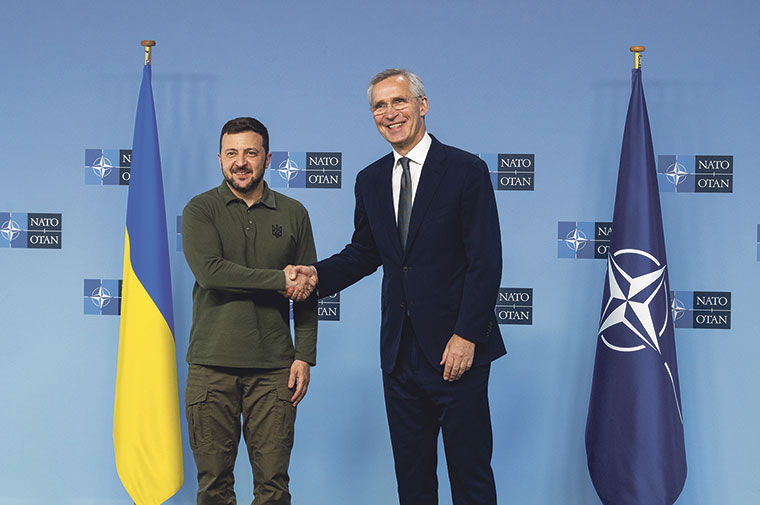 El presidente de Ucrania, V.Zelensky, visita la OTAN el pasado 28 de junio | Foto: NATO /CC BY 2.0