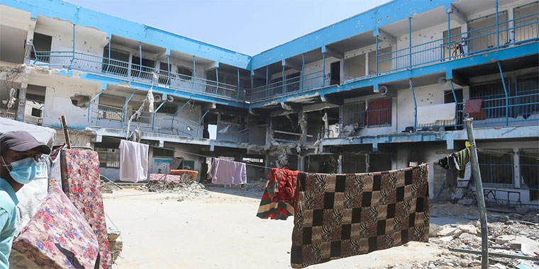 Escuela refugio en Gaza