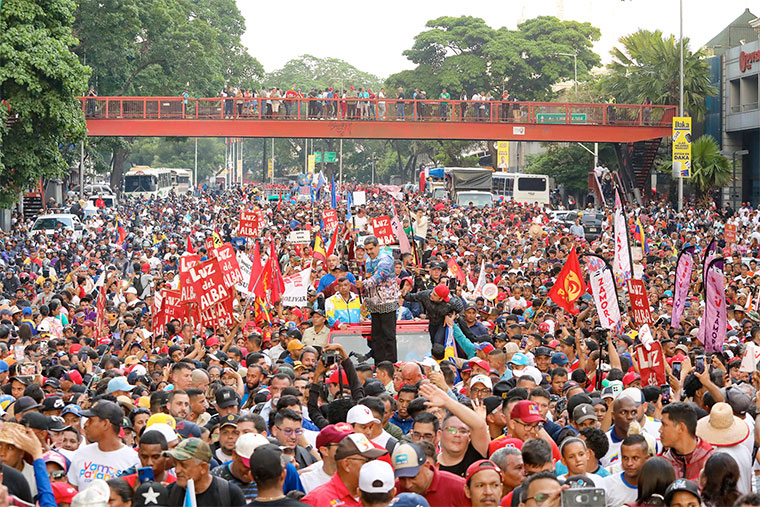 Nicolás Maduro. Movilización popular