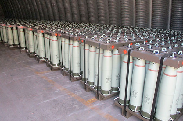 Proyectiles fabricados por la empresa de armamento israelí Elbit Systems para el Ministerio de Defensa de Israel