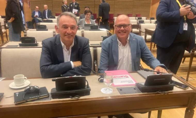 Diputados Fèlix Alonso Cantorné y Enrique Santiago en la Comisión de Interior del Congreso de los Diputados