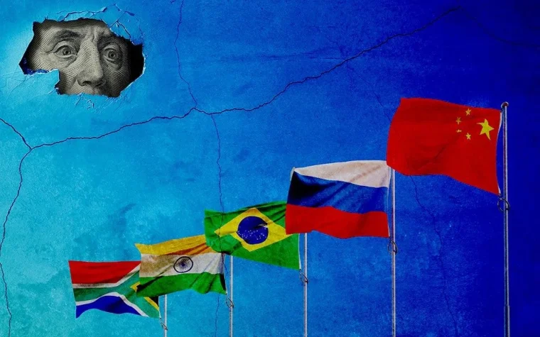 Brics. Banderas de los países miembro