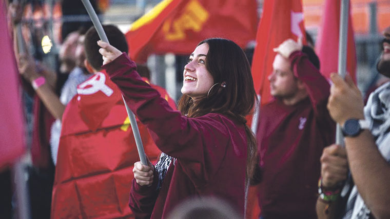 Fiesta PCE 2024. Juventud Comunista. Bandera