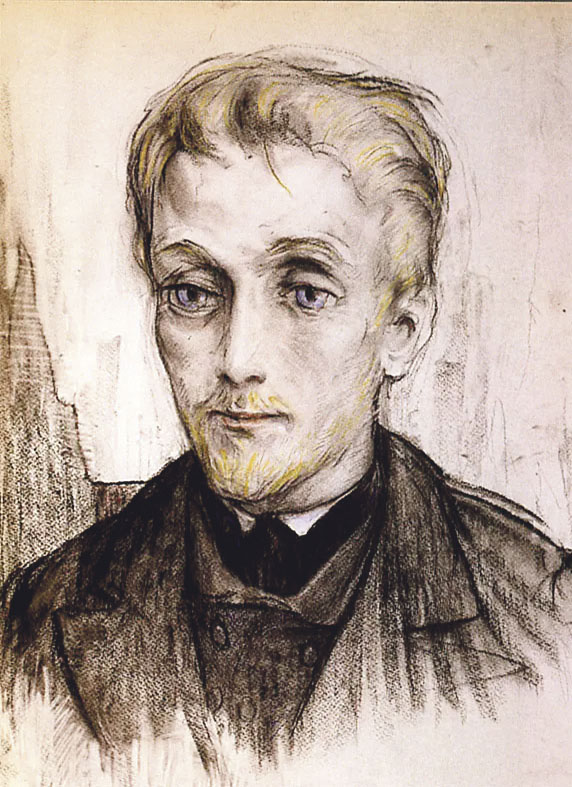 Príncipe Myshkin. Ilustración de 1956 del artista Ilya Sergeevich Glazunov para la novela "El idiota" de Fyodor Dostoievski