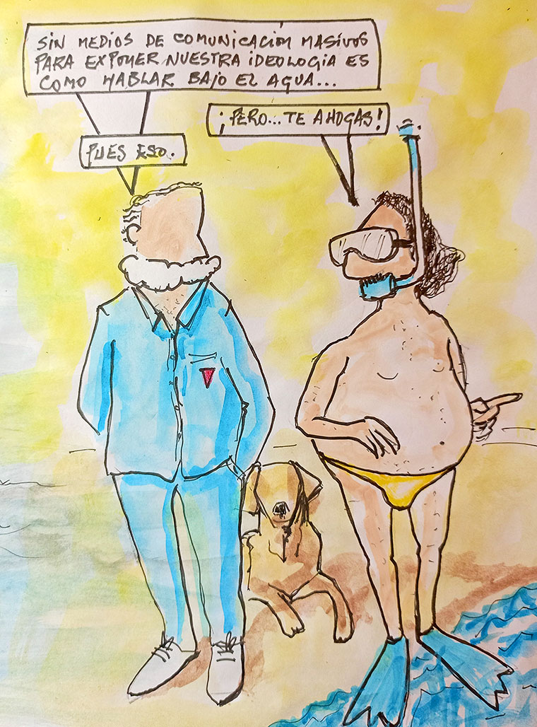Viñeta de Vicente Ruiz: "Ahogados"
