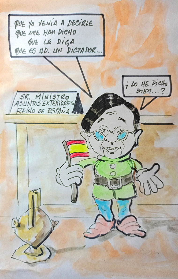 Viñeta de Vicente Ruiz: "El niño aplicado de la clase"