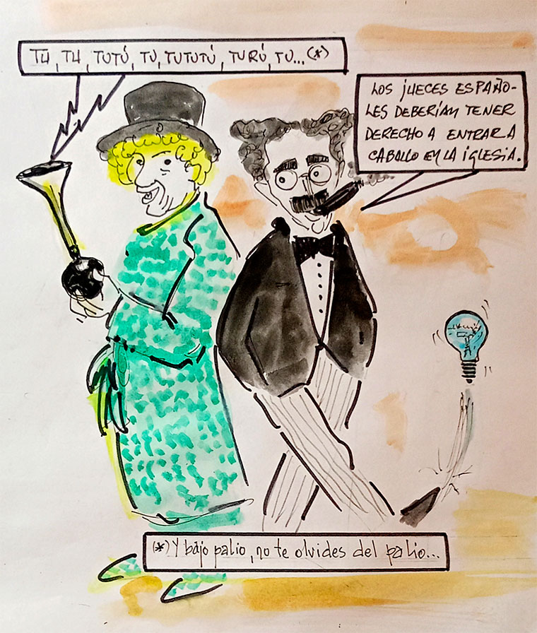 Viñeta de Vicente Ruiz: "Los jueces españoles"