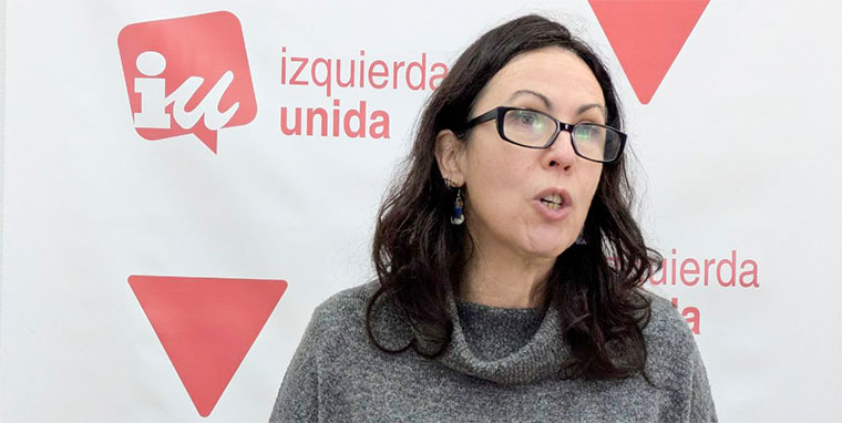 Eva García Sempere durante la rueda de prensa | Foto: IU