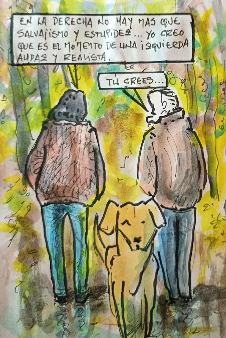 Viñeta de Vicente Ruiz Fernández: Derecha vs izquierda