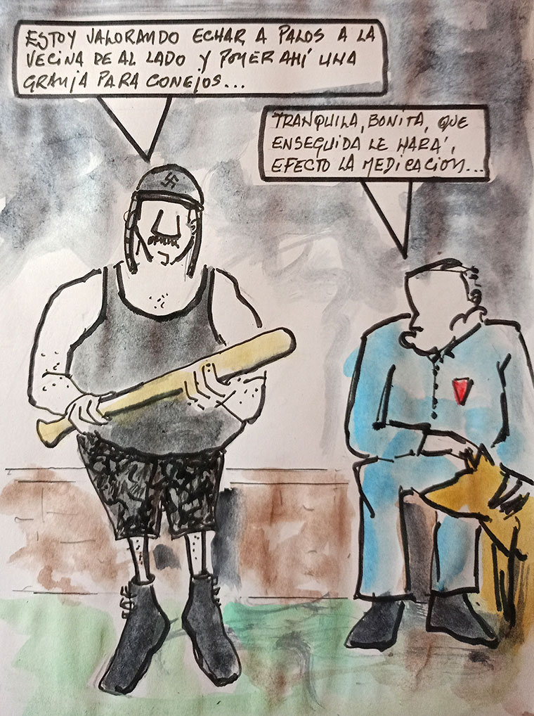 Viñeta de Vicente Ruiz: "Escuadristas"