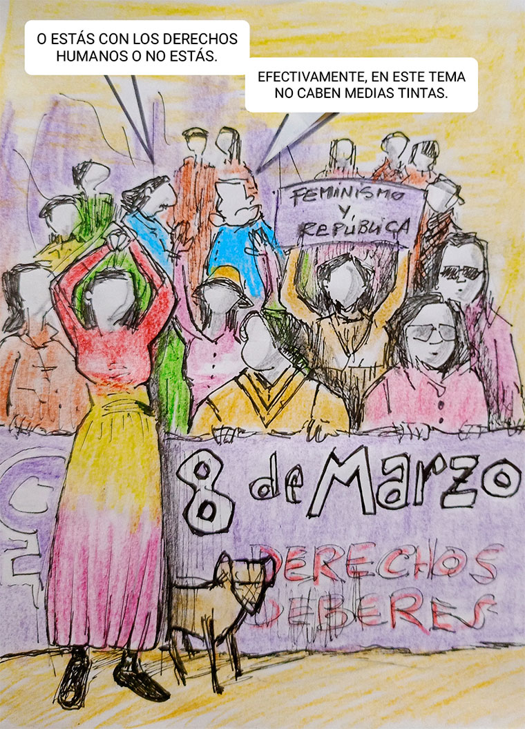 8 de Marzo. O estás con los derechos humanos o no estás