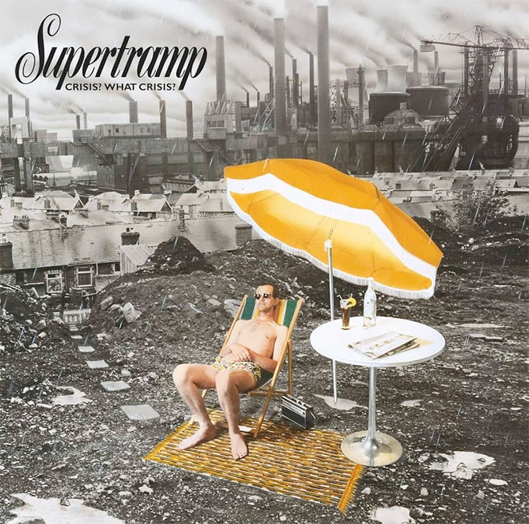 "Crisis?, What Crisis", portada del cuarto álbum del grupo musical británico Supertramp