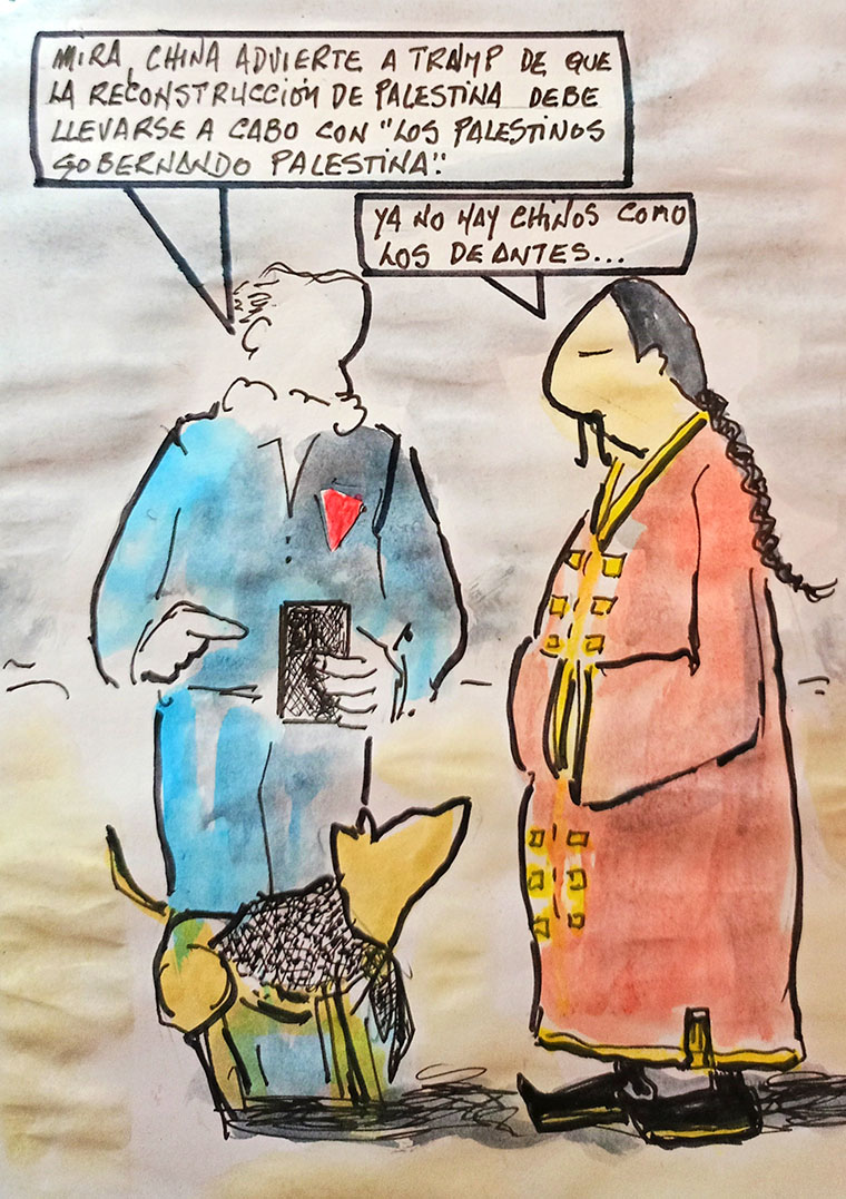 Viñeta de Vicente Ruiz: "Genocidio palestino"