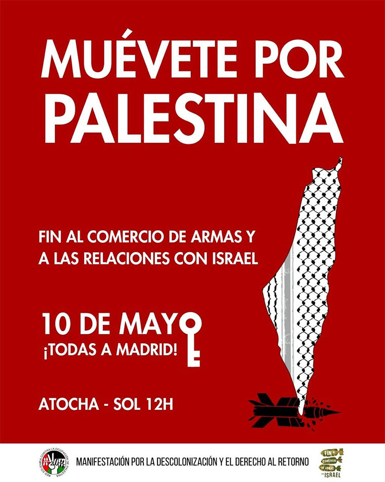 Movilización por Palestina 10 de mayo en Madrid