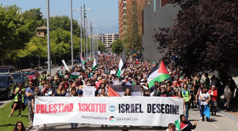 Imagen de la manifestación celebrada en Iruñea el pasado 17 de mayo.