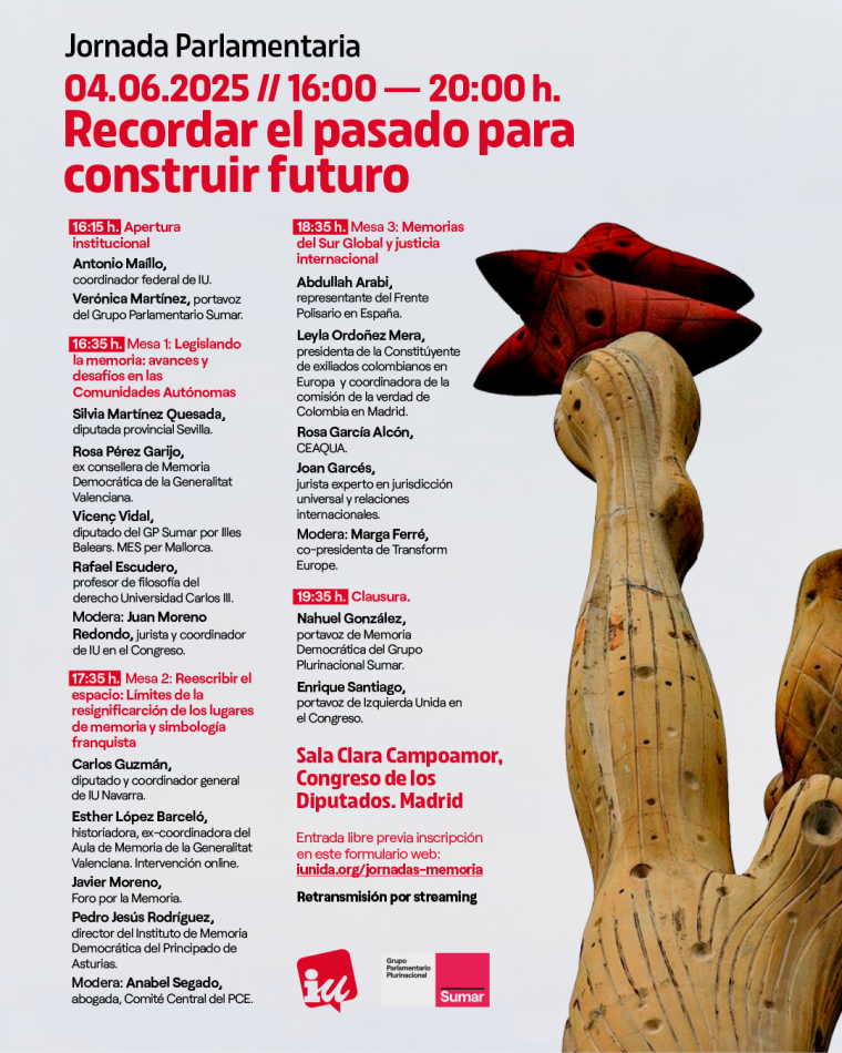 Jornadas Memoria Democrática 4 junio 2025. Congreso de los Diputados