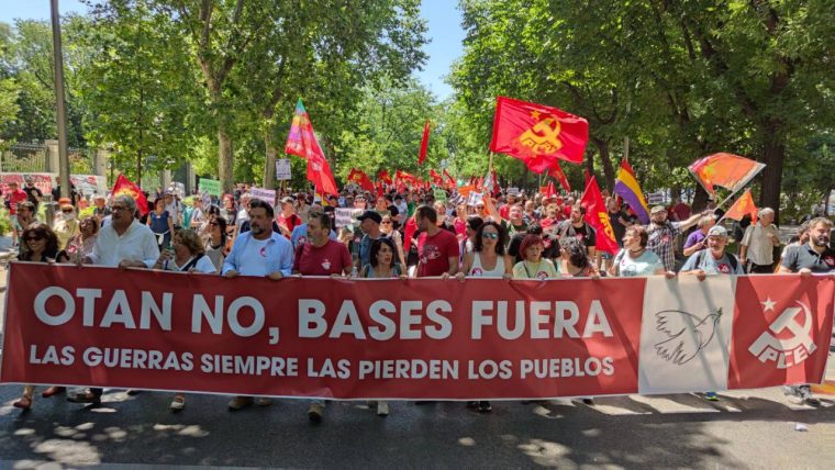 Movilización del PCE contra la OTAN y la militarización | Fuente: PCE