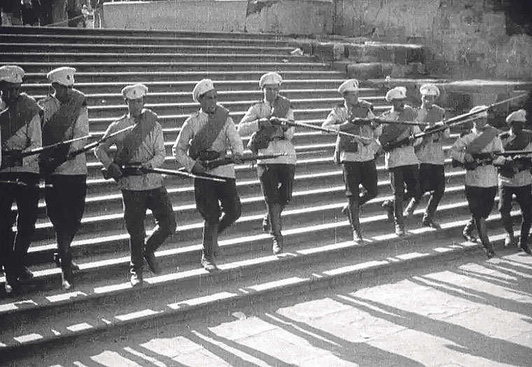 Escena de la película “El acorazado Potemkin”, del director soviético Sergei M. Eisenstein