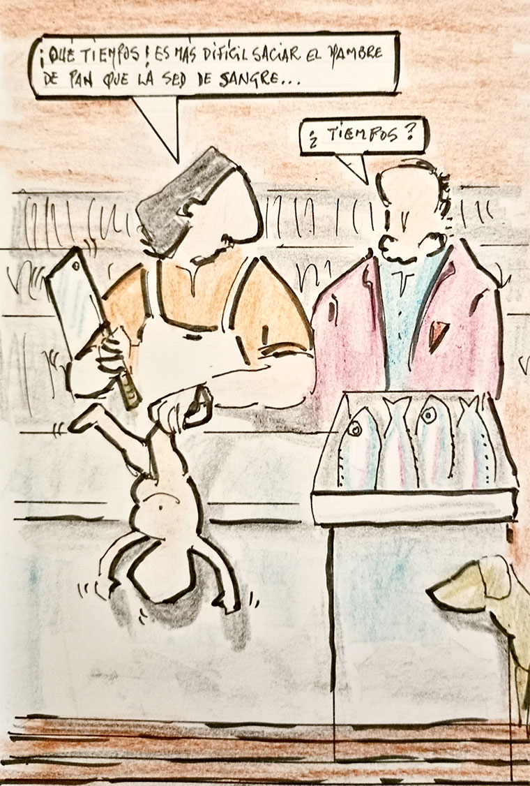 Viñeta de Vicente Ruiz: "Sed de sangre"