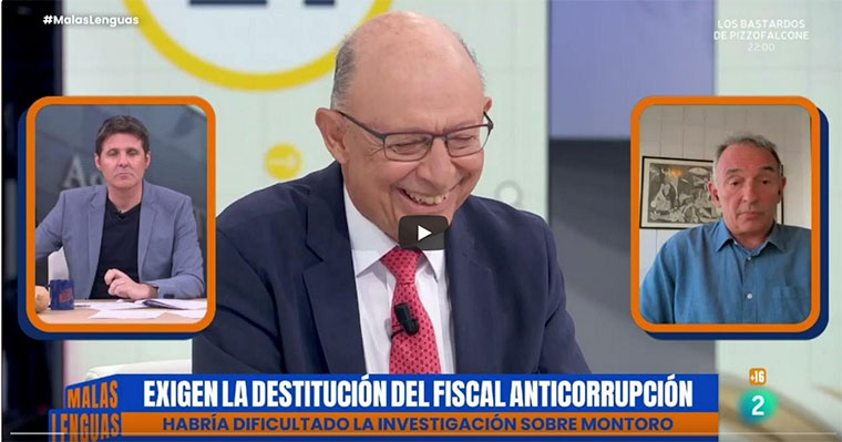 Entrevista de Jesús Cintora a Enrique Santiago en el programa "Malas lenguas"