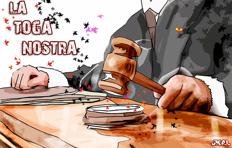 Viñeta de Juan Kalvellido: "La toga nostra"