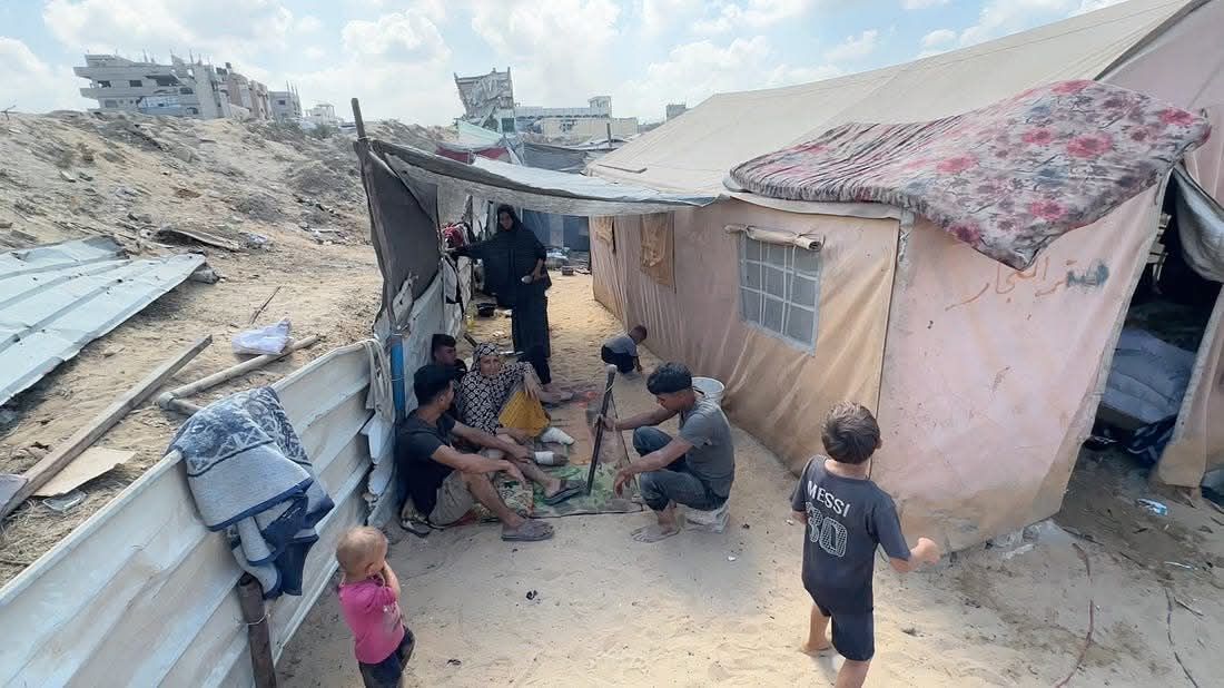 Foto de la familia de la que se habla en la expulsión de Gaza