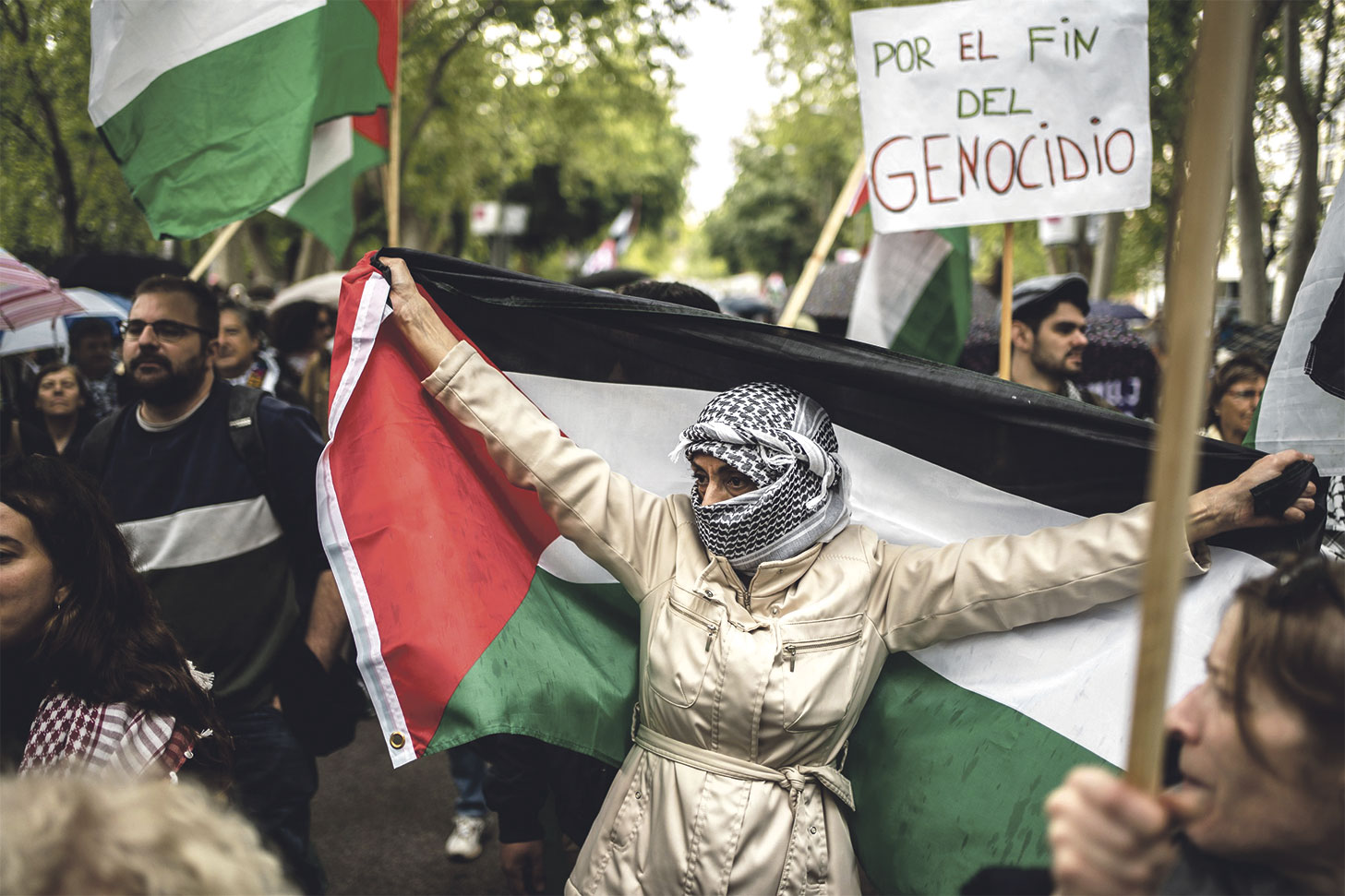 Manifestación en Madrid por el fin del genocidio en Gaza | Foto: Olmo Calvo