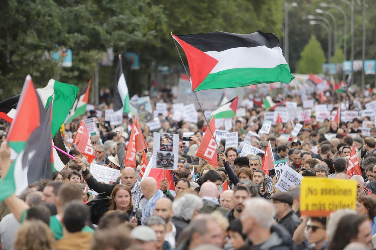 Manifestación contra el genocidio en Palestina | Fuente: Fran Lorente / CC.OO.
