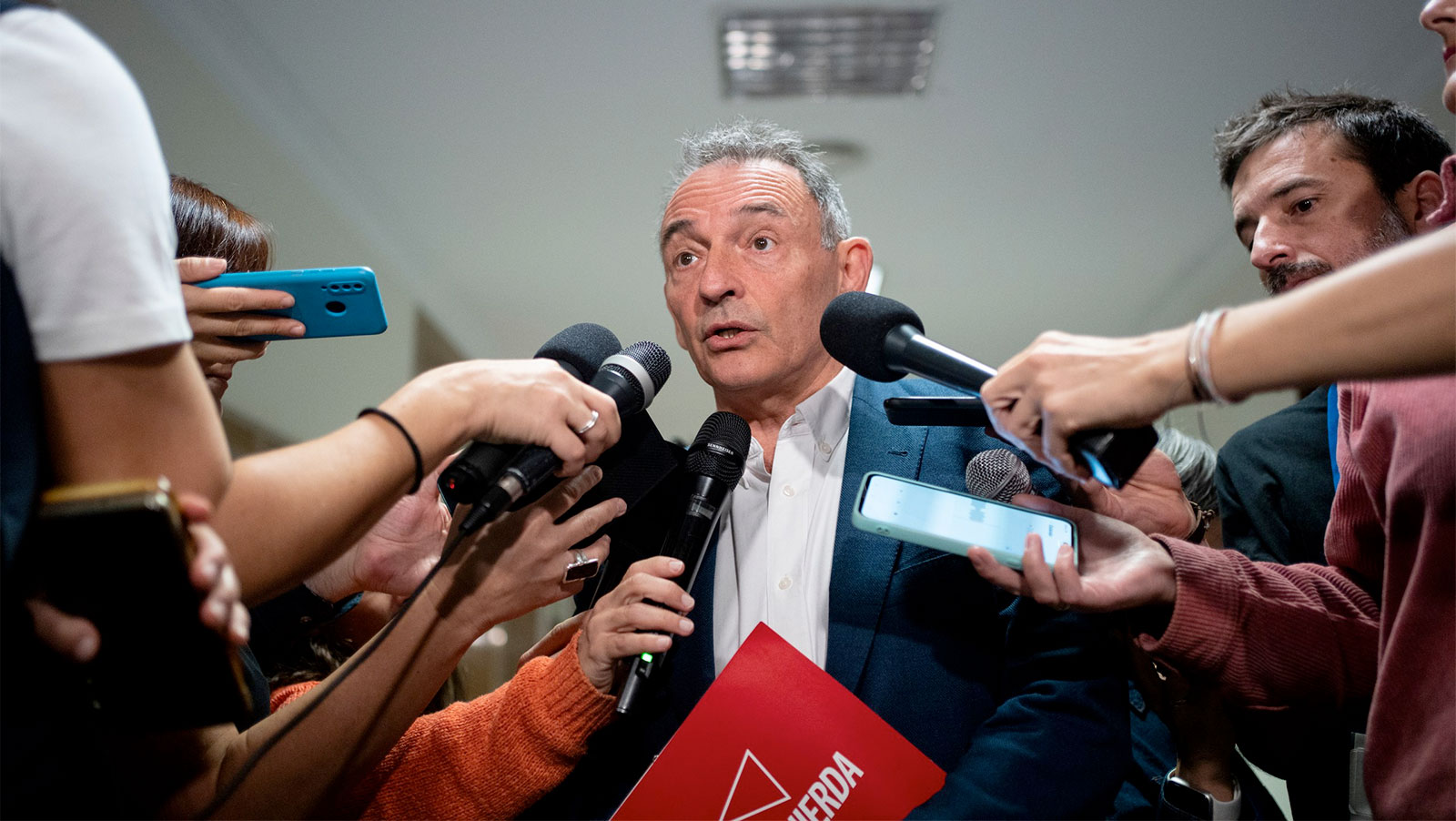 Enrique Santiago. Declaraciones prensa Congreso de los Diputados | Fuente: Olmo Calvo