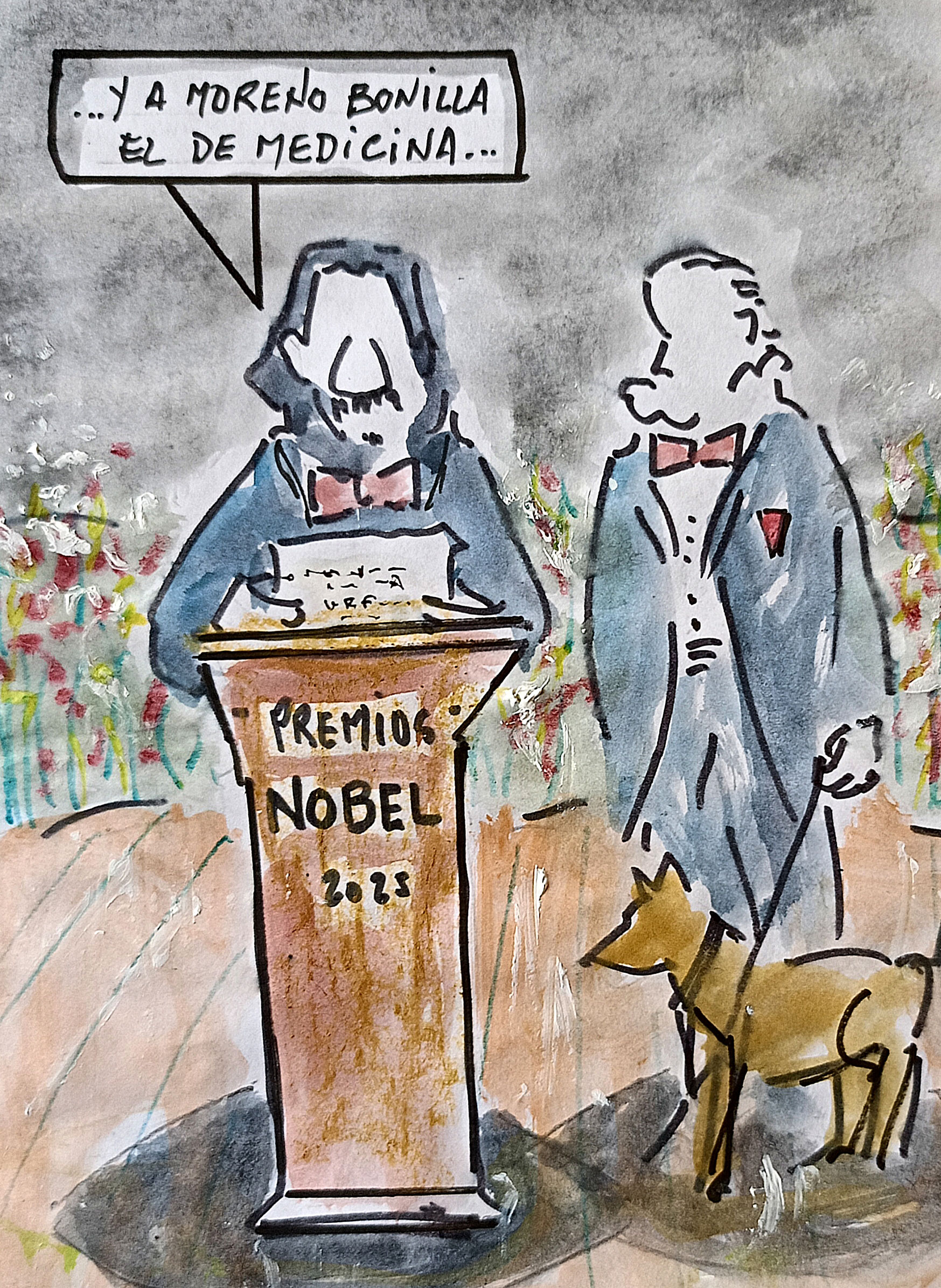 Viñeta de Vicente Ruiz: "Nobel de medicina para Moreno Bonilla"