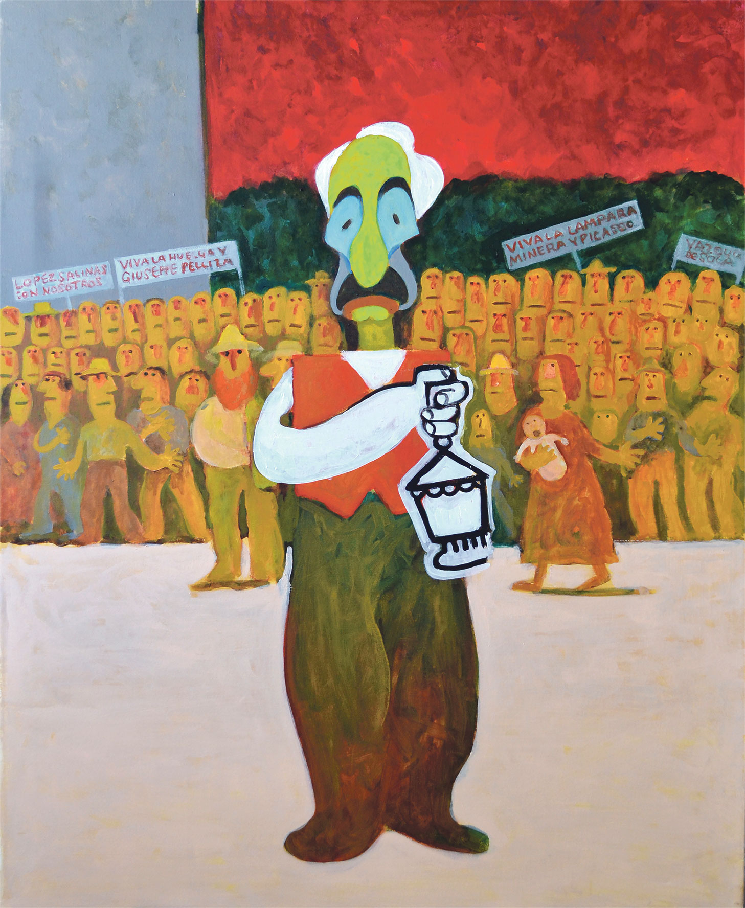 Etopeya de Armando López Salinas. Vázquez de Sola; Acrílico sobre Tela; 100 x 81 cm.