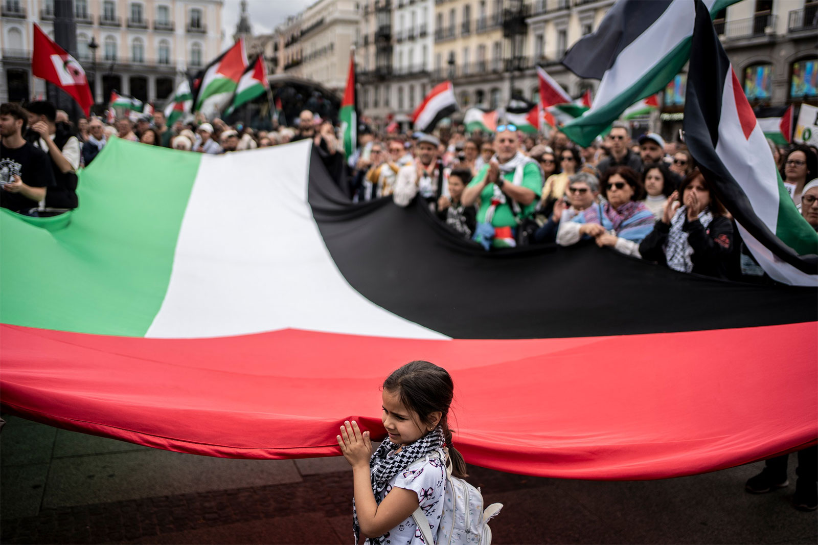Manifestación de apoyo a Palestina en Madrid | Fuente: Olmo Calvo