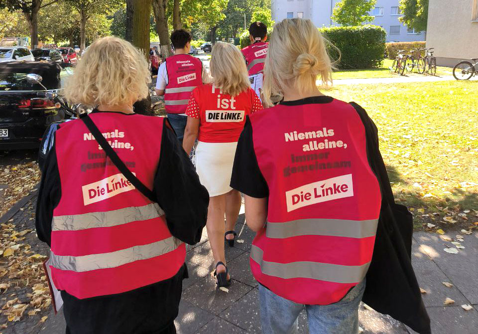 Campaña puerta a puerta. Die Linke, Alemania