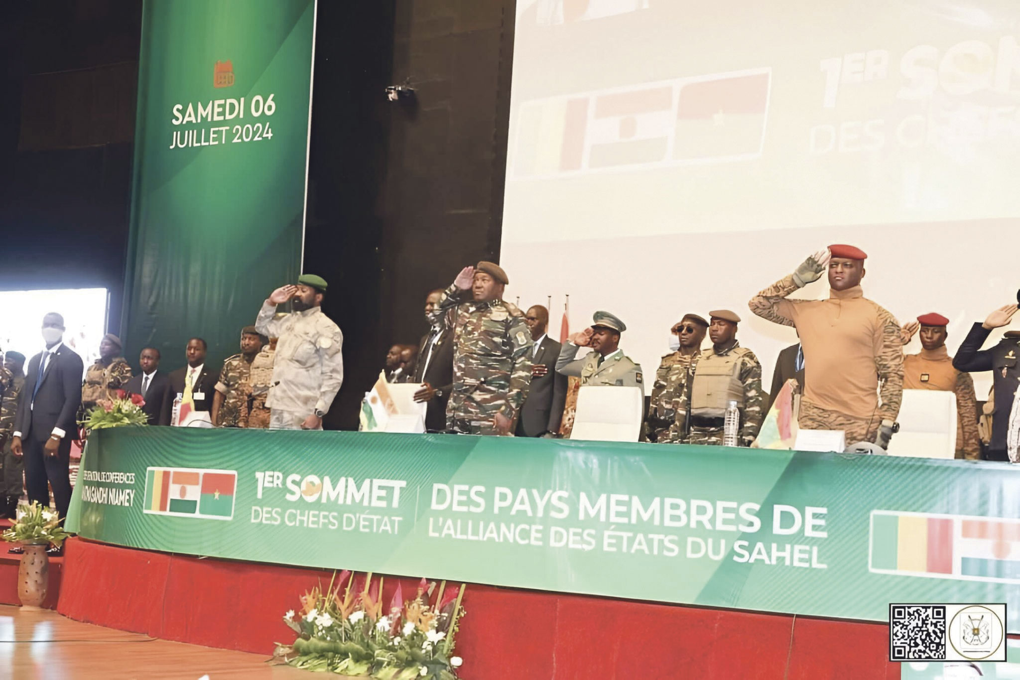 Cumbre de la Confederación de la Alianza de Estados del Sahel celebrada en Níger, julio 2024