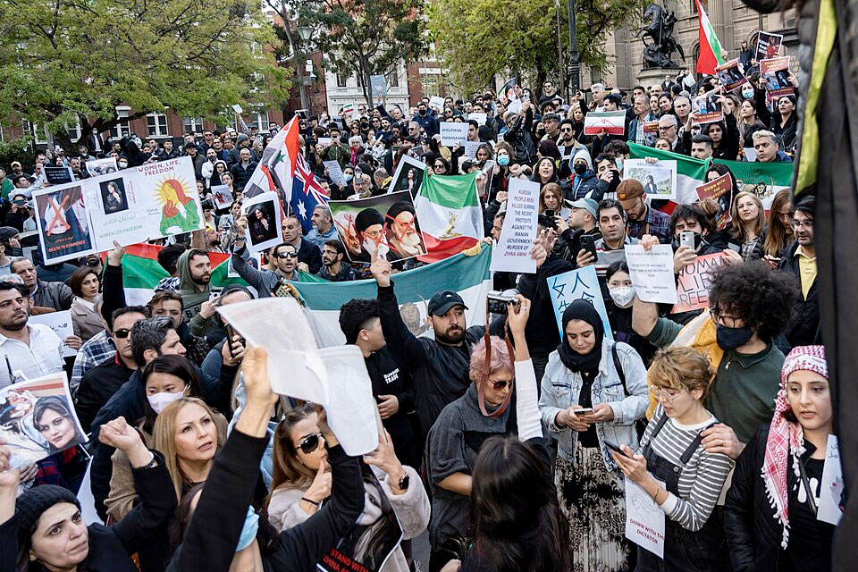 Solidaridad en Australia (septiembre 2022) con las protestas en Irán tras el asesinato de Masha Amini | Fuente: Matt Hrkac / CC BY 2.0