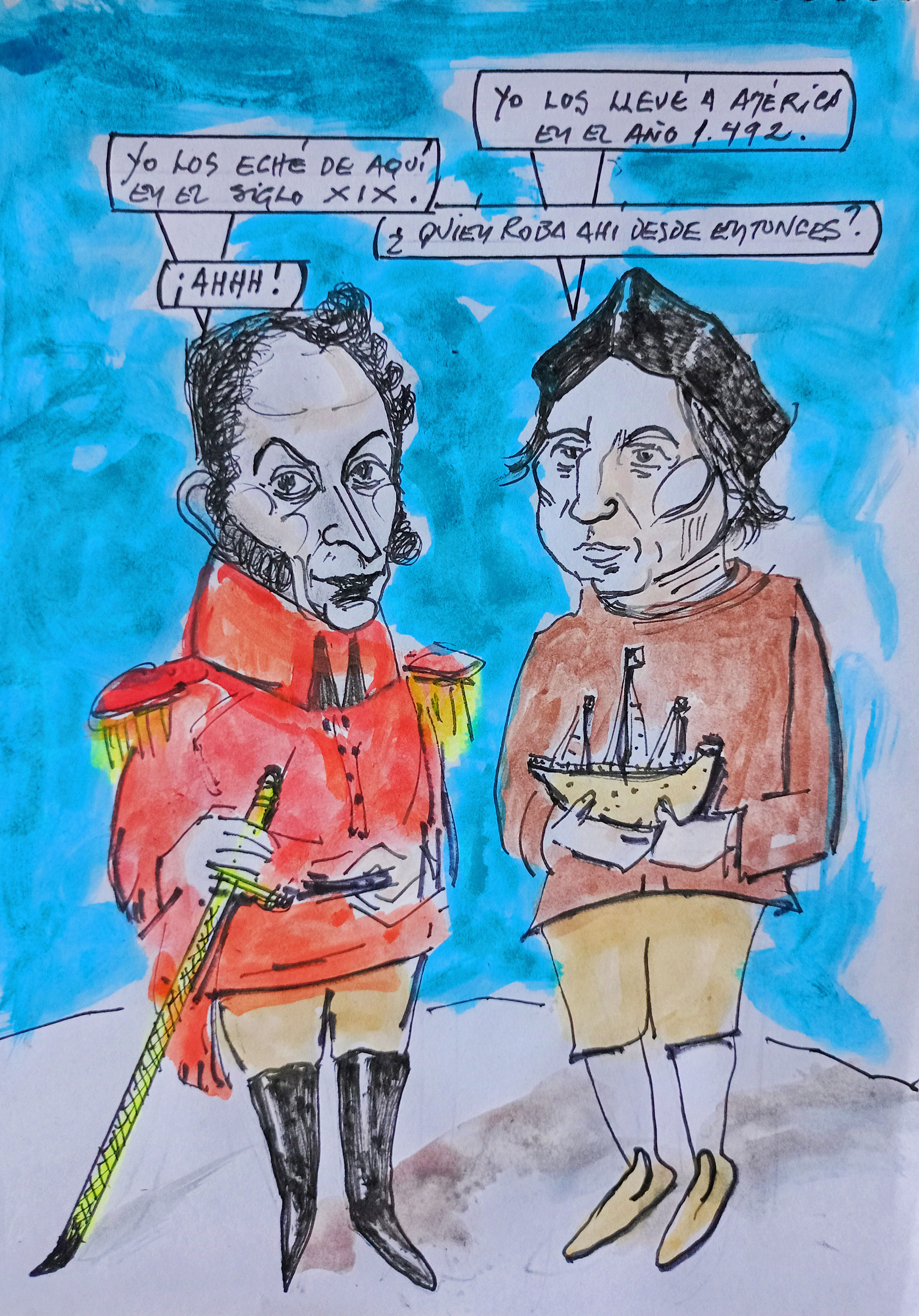 Viñeta de Vicente Ruiz Fernández: "América"