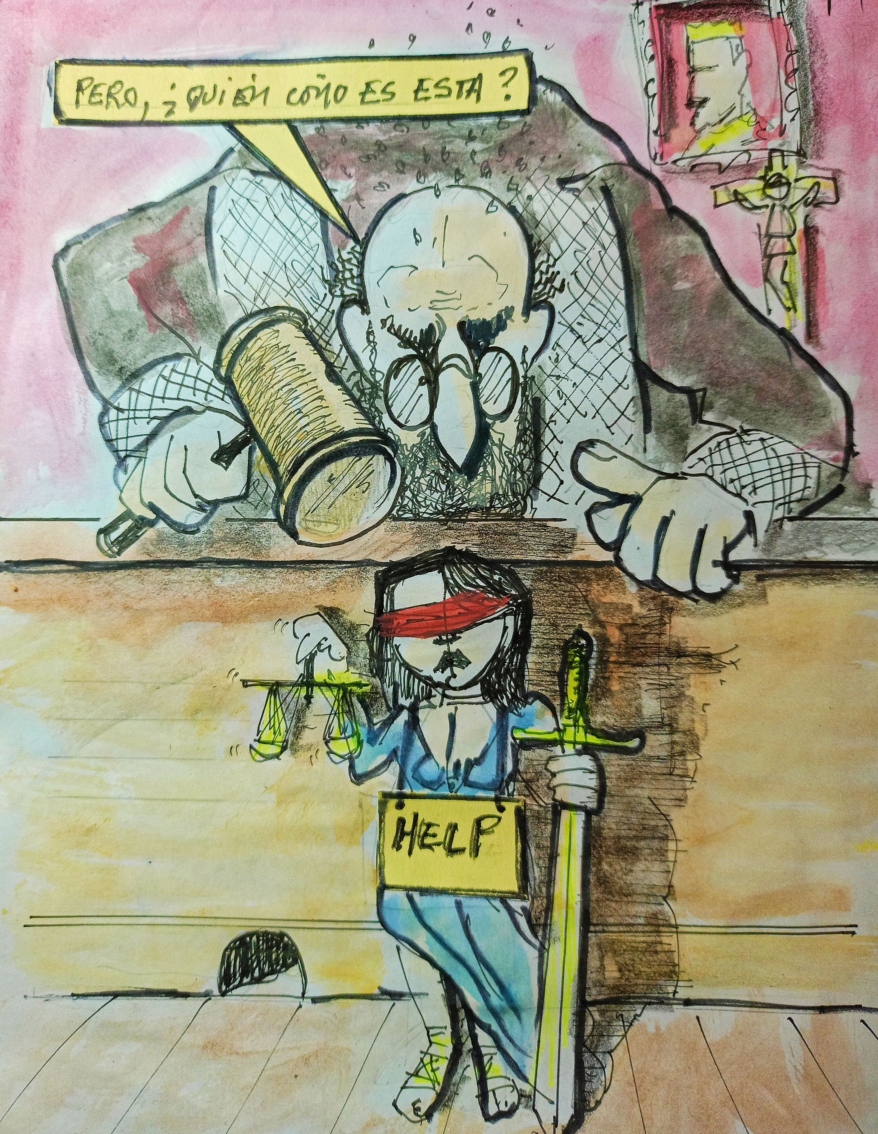 Viñeta de Vicente Ruiz Fernández: "Justicia: help"