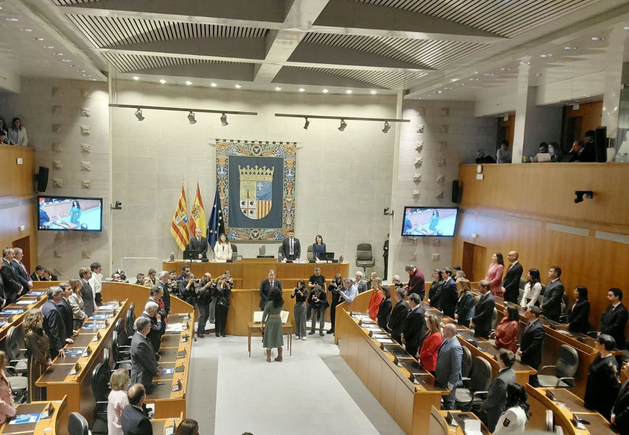 Toma de posesión de Marta Abengochea en las Cortes de Aragón | Fuente: IU Aragón