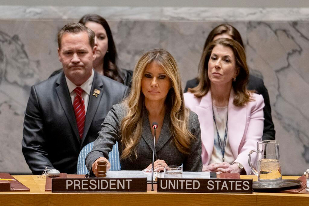 Melania Trump preside la reunión del Consejo de Seguridad de la ONU sobre la paz a través de la educación | Fuente: ONU//Manuel Elías