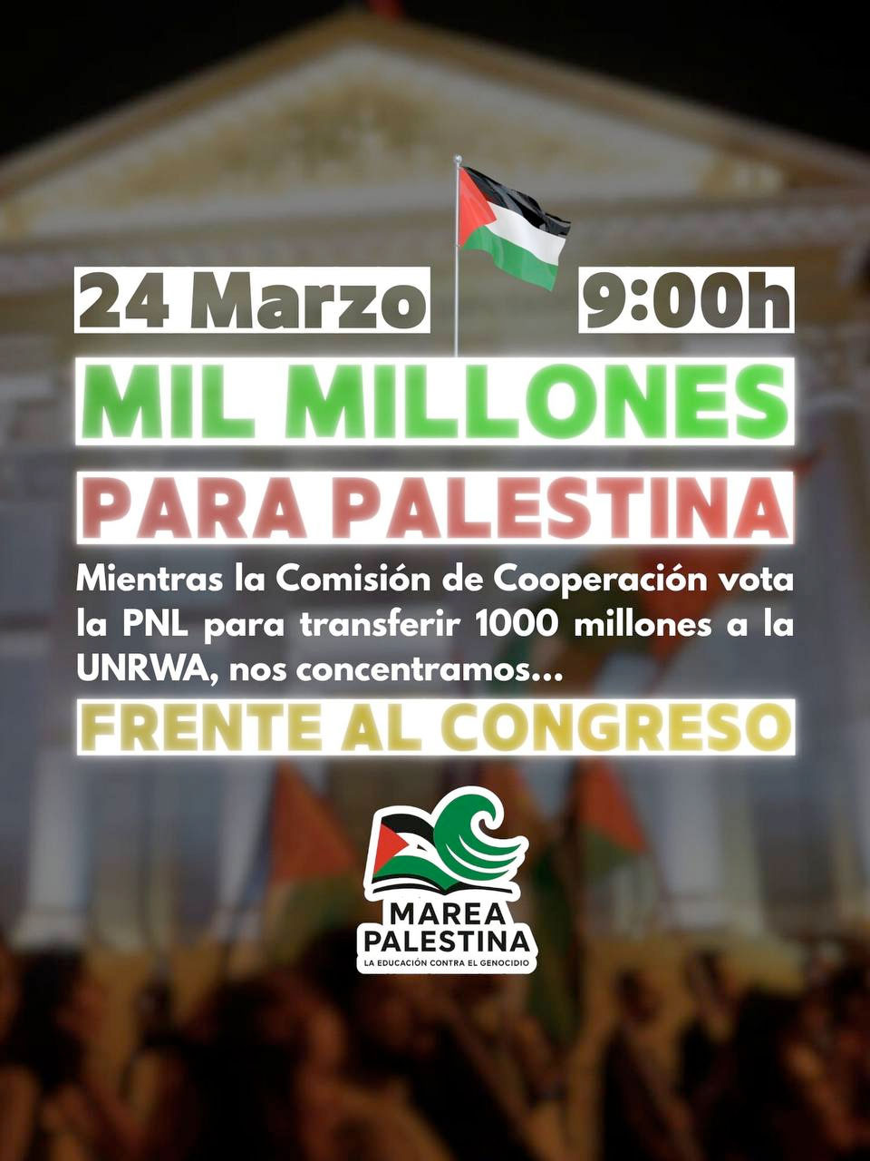 Concentración "Mil millones para Palestina"