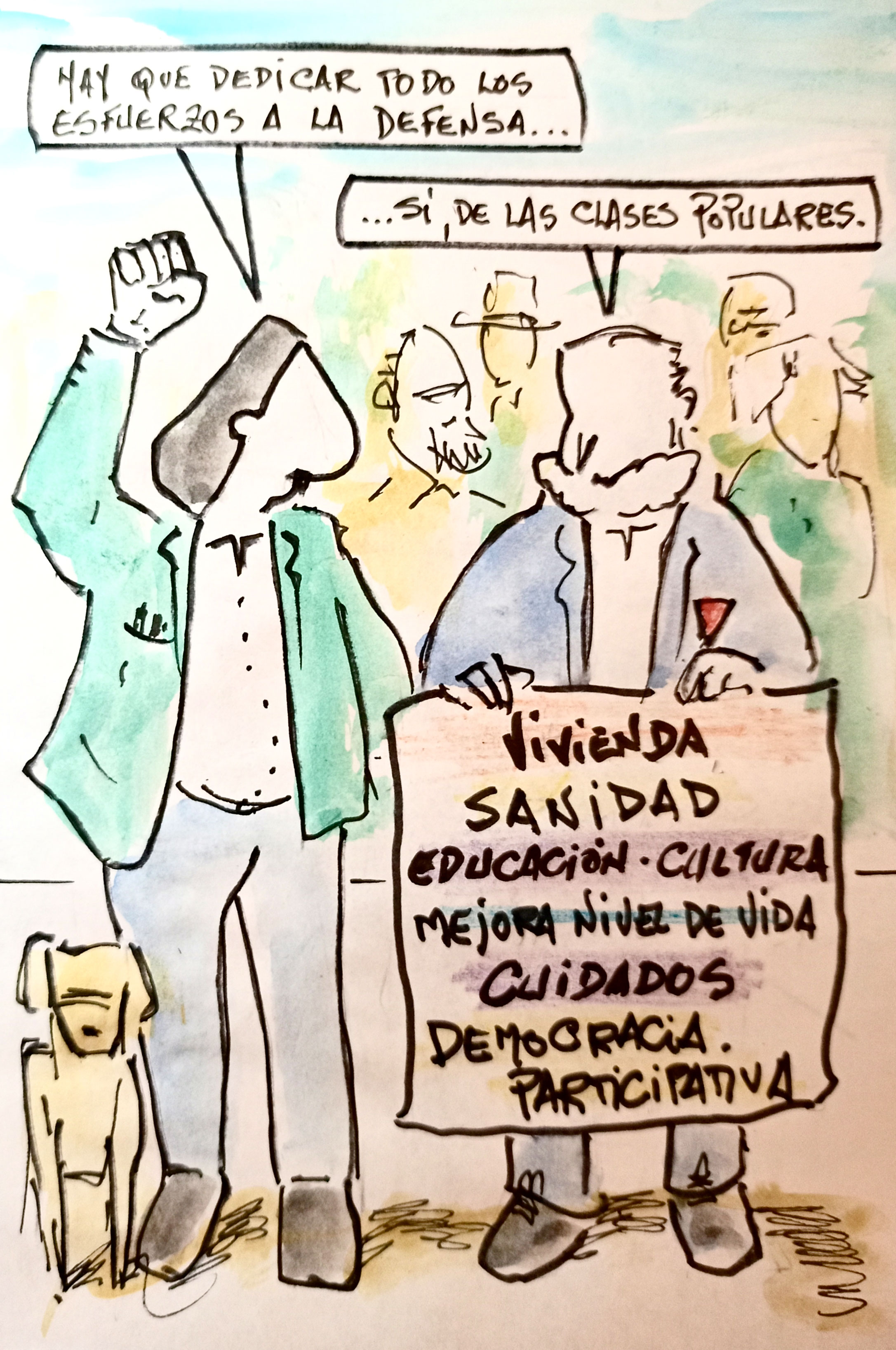 Viñeta de Vicente Ruiz, "Defensa de las clases populares"