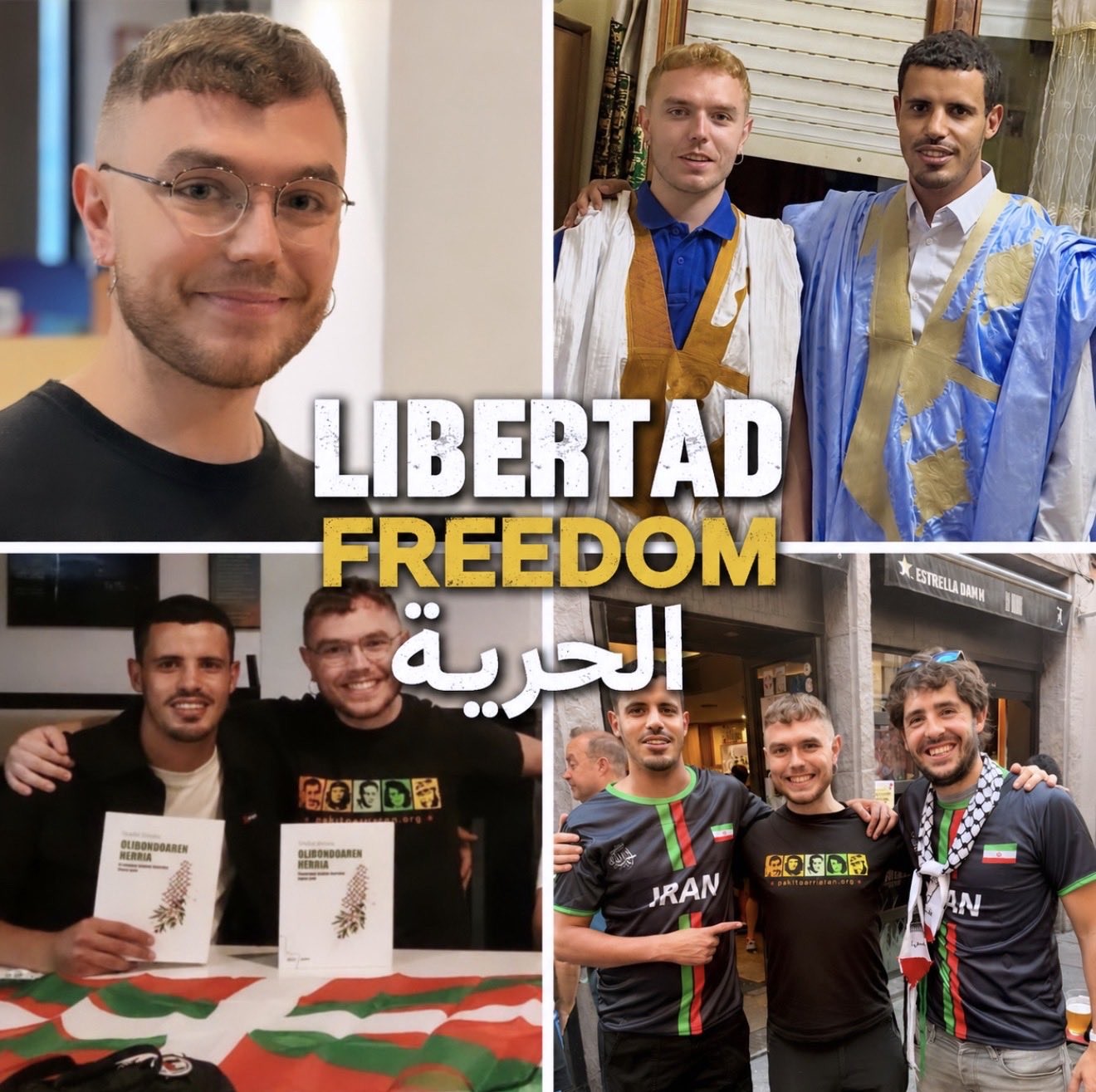 Imagen de los detenidos distribuida en redes sociales, pidiendo su libertad.