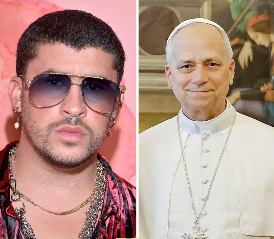 Bad Bunny y León XIV | wikimedia commons