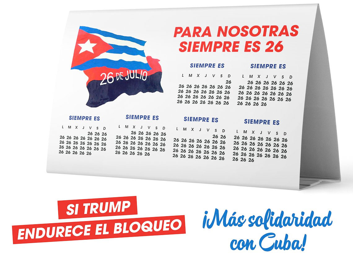 Cuba. Efeméride 26 de julio. Solidaridad del PCE con Cuba